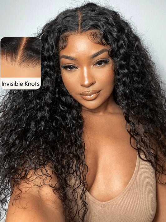 Bye-Bye Knots Wig 7x5 Quick Glueless Lace Water Wave Invisible Knots Wig